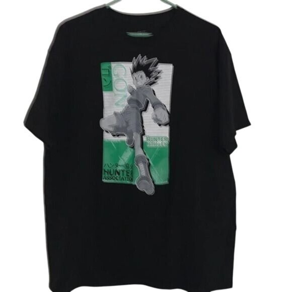 Hunter X Hunter Gon Graphic T-Shirt Size L Black Anime Tee - Picture 1 of 8